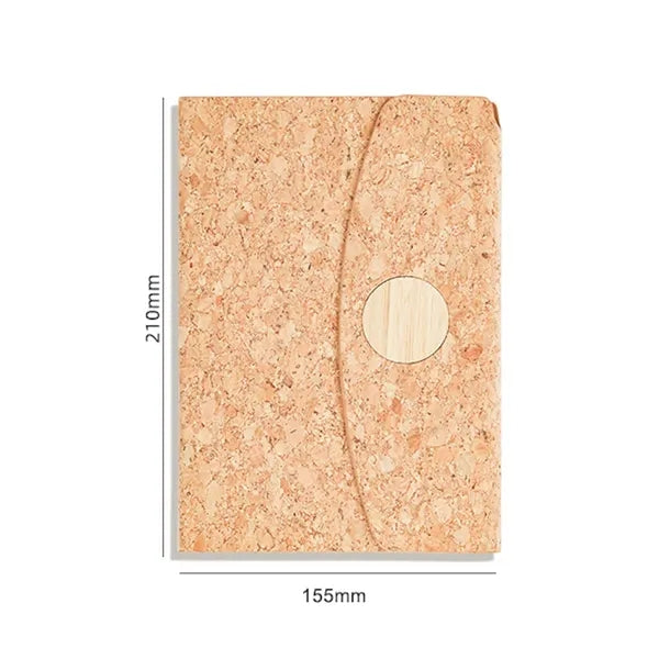 A5 Eco-Friendly Cork Hardcover Magnetic Closure Notebook