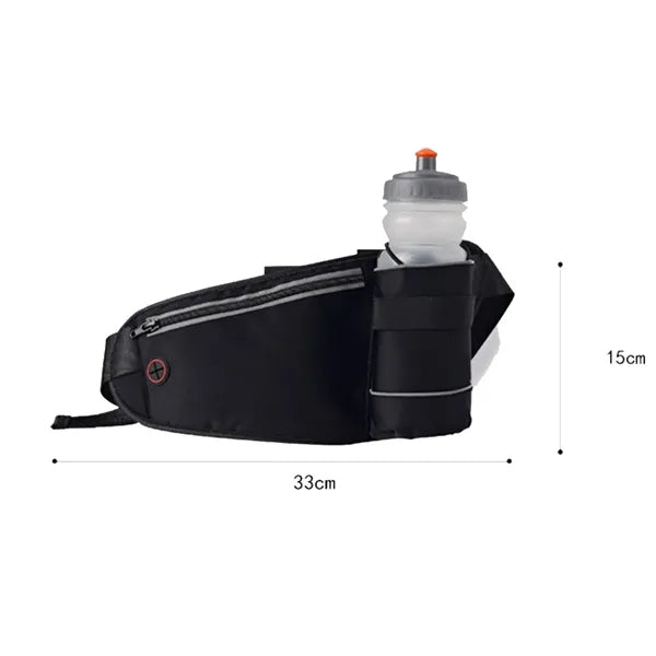 Adjustable Running Waist Pack with Water Bottle Holder