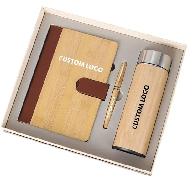Bamboo Notebook & Pen Set, Eco Gift