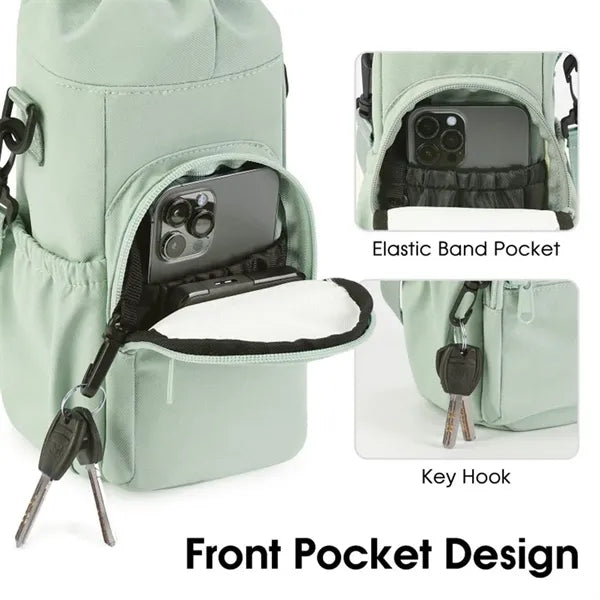 Insulated Crossbody Bottle Holder w/ Aluminum Foil Lining