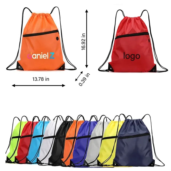 Drawstring Backpack Bag Sport Gym Sackpack