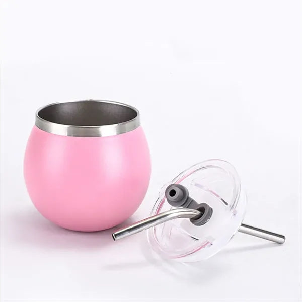 5oz Portable Stainless Steel Vacuum Cup Mug with Straw