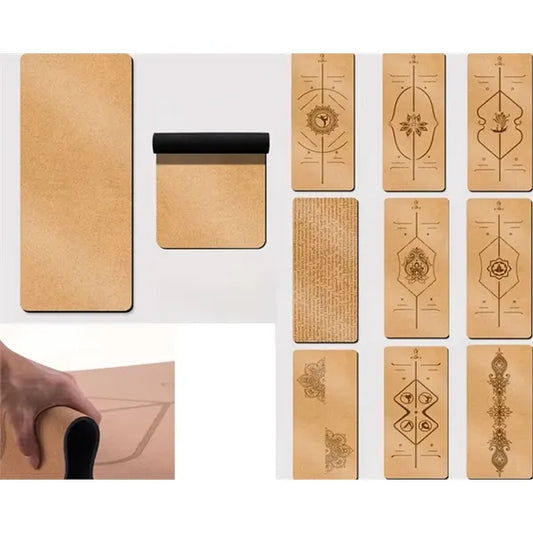 Cork Yoga Excercise Mat with Carrying Strap