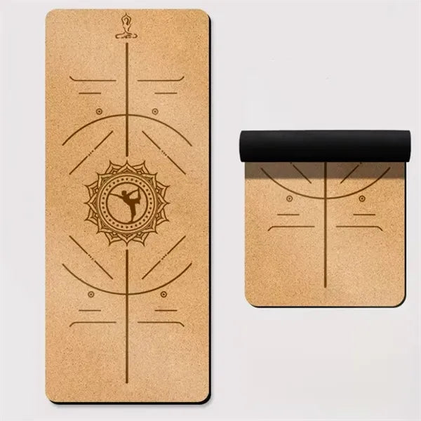 Cork Yoga Excercise Mat with Carrying Strap