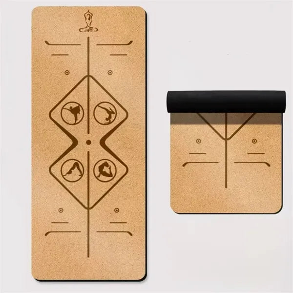Cork Yoga Excercise Mat with Carrying Strap