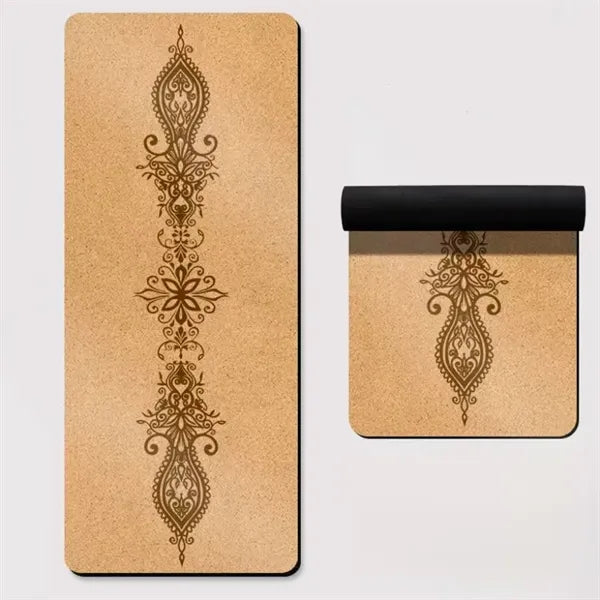 Cork Yoga Excercise Mat with Carrying Strap