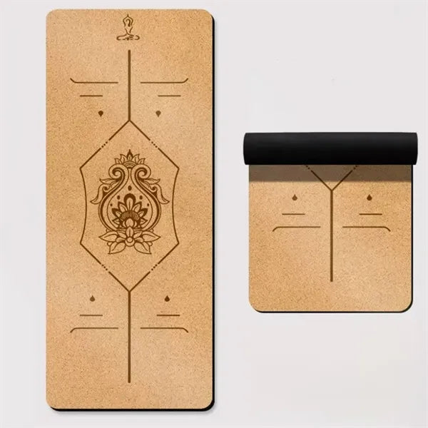 Cork Yoga Excercise Mat with Carrying Strap