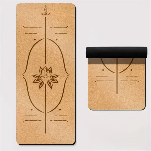 Cork Yoga Excercise Mat with Carrying Strap
