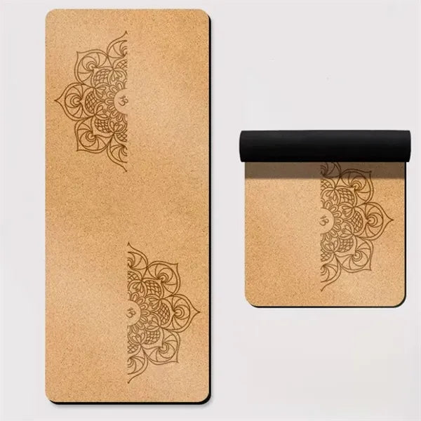 Cork Yoga Excercise Mat with Carrying Strap