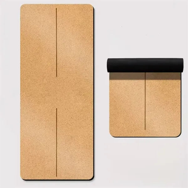 Cork Yoga Excercise Mat with Carrying Strap
