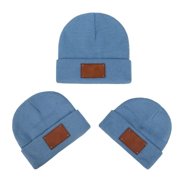 Baby Beanie Adult Kids Hat with Name Patch
