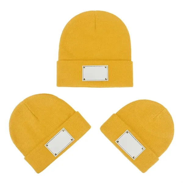 Baby Beanie Adult Kids Hat with Name Patch
