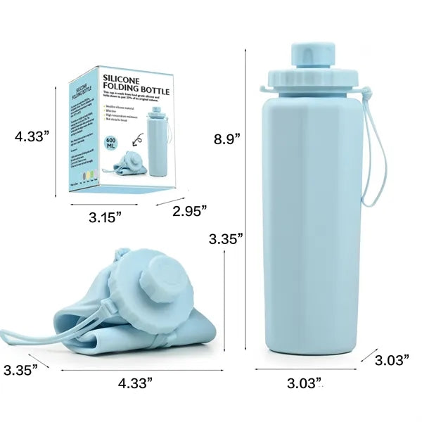 20oz Anti-Fall Foldable Silicone Water Bottle