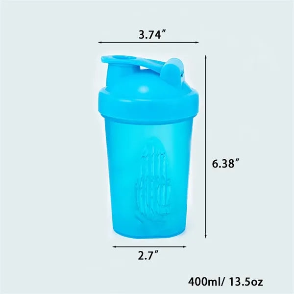 16.5oz Shaker Bottle Protein Shakes with Whisk Ball