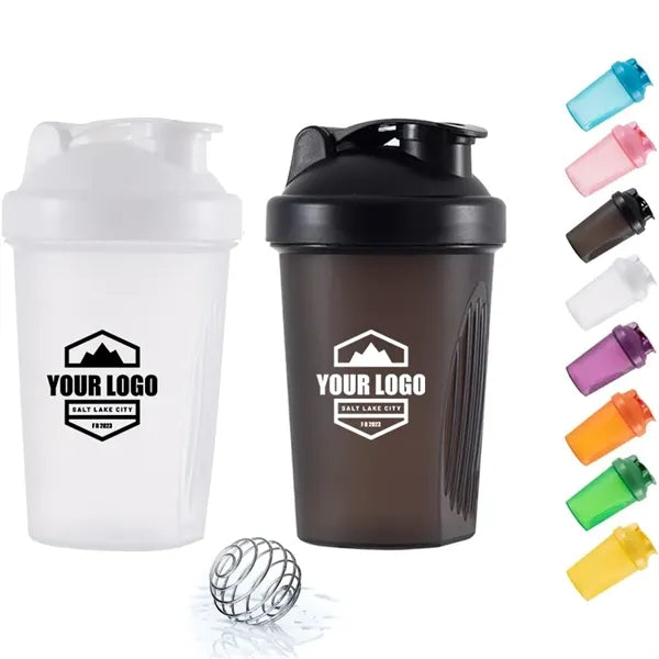16.5oz Shaker Bottle Protein Shakes with Whisk Ball
