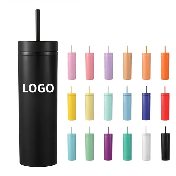 16oz Matte Straight Straw Cup