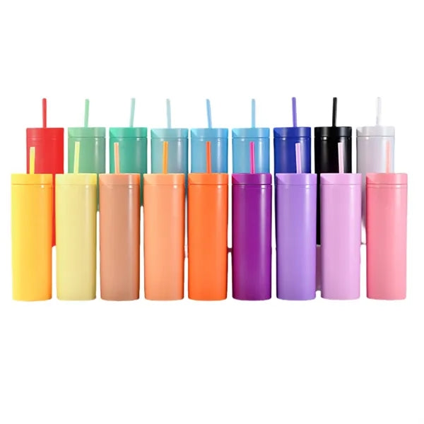 16oz Matte Straight Straw Cup