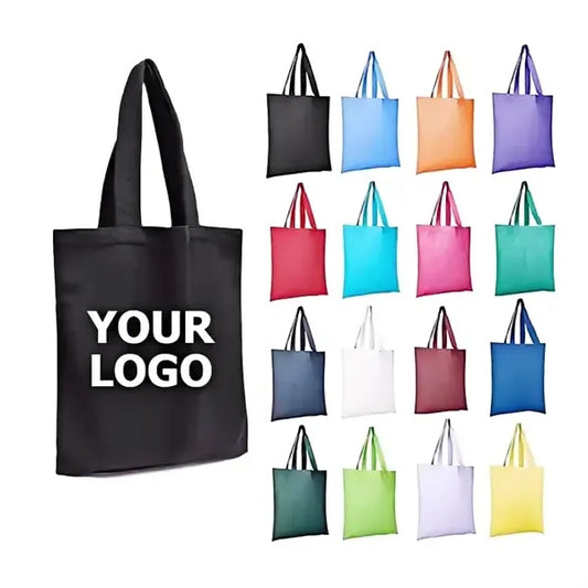 Recycled Cotton Canvas Bag, Custom Logo, Souvenir Gift