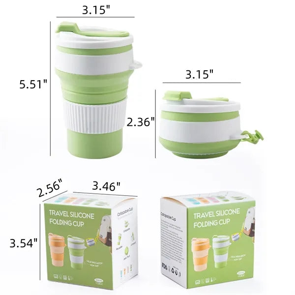 12oz Portable Silicone Collapsible Cup