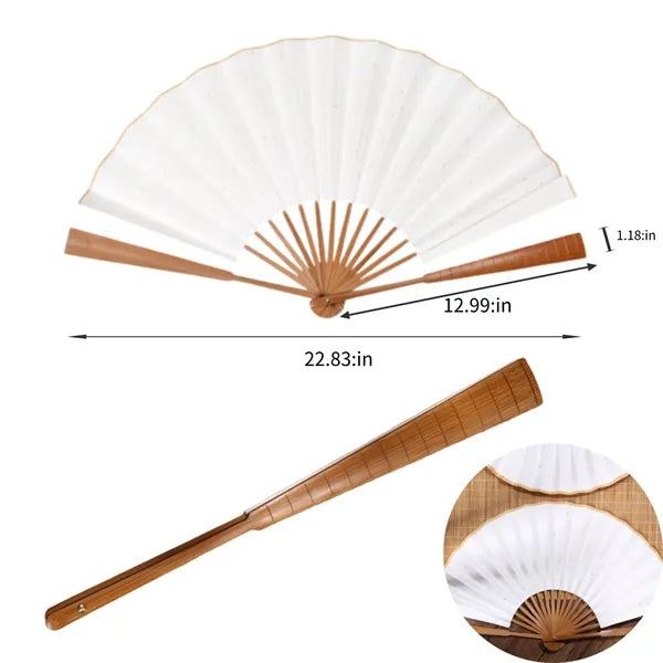 Folding Rice Paper Handheld Fan