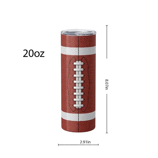 20oz Sports-Themed Stainless Steel Insulated Tumbler