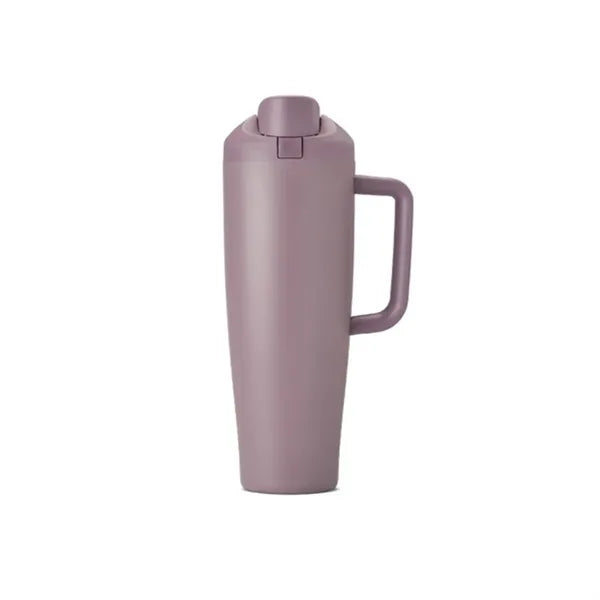 40oz Stainless Steel Tumbler with Handle & Locking Straw Lid