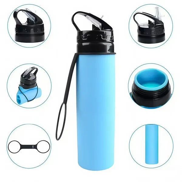 20oz Folding Silicone Cycling Water Bottle