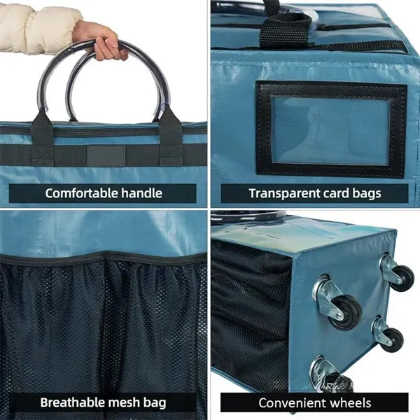Smart Fold Wheeled Travel Tote Bag