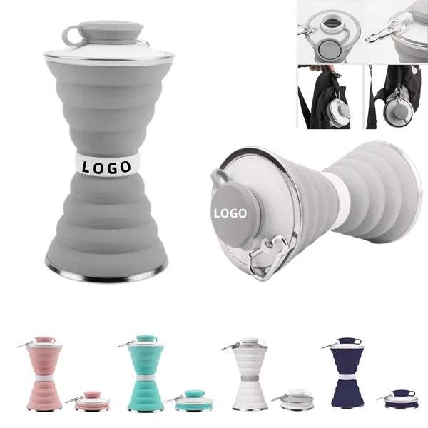 17oz Double-Fold Silicone Collapsible Water Cup