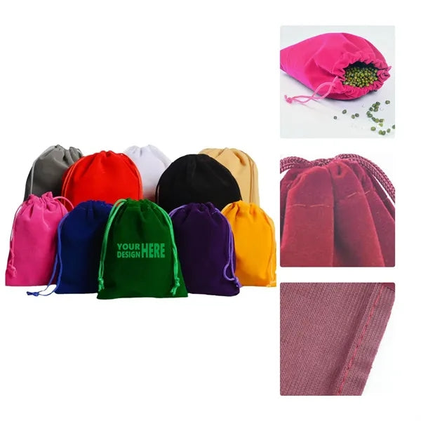 Drawstring Velvet Bag