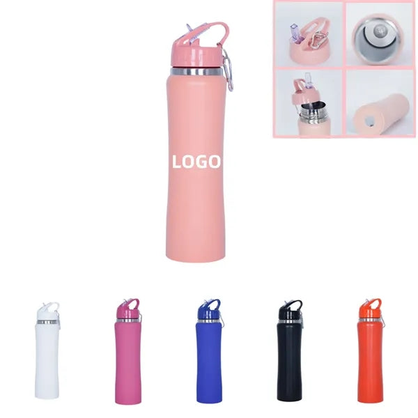 20oz Slim Waist Stainless Steel Straw Handheld Travel Mug