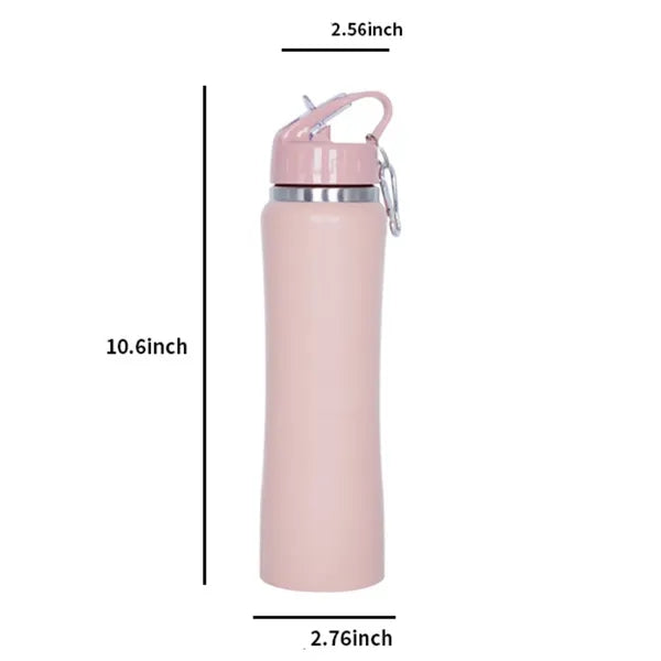 20oz Slim Waist Stainless Steel Straw Handheld Travel Mug