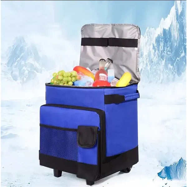 35L Oxford Rolling Cooler Insulation with Extendable Handle