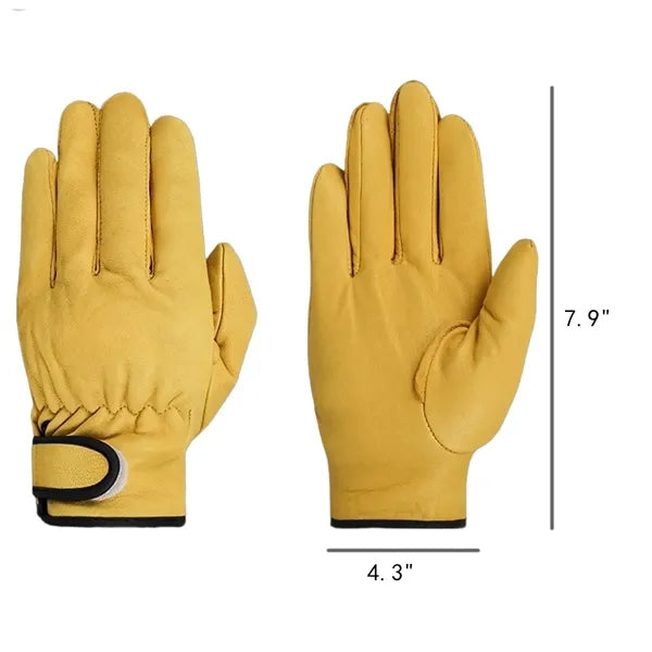 Real Leather Safety Protection Wear Resistant Work Gloves