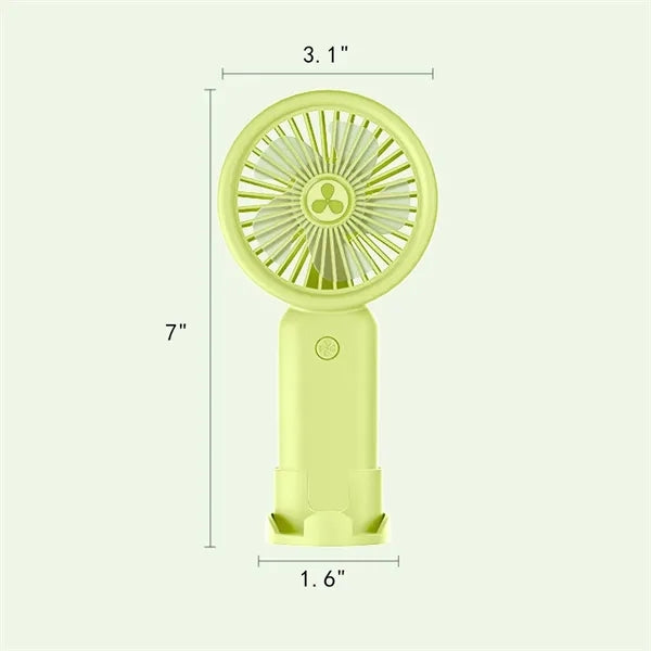 Mini Portable USB Rechargeable Desk Fan with Phone Holder
