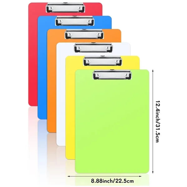 A4 Plastic Clipboards with Metal Clip