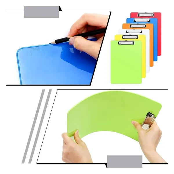 A4 Plastic Clipboards with Metal Clip