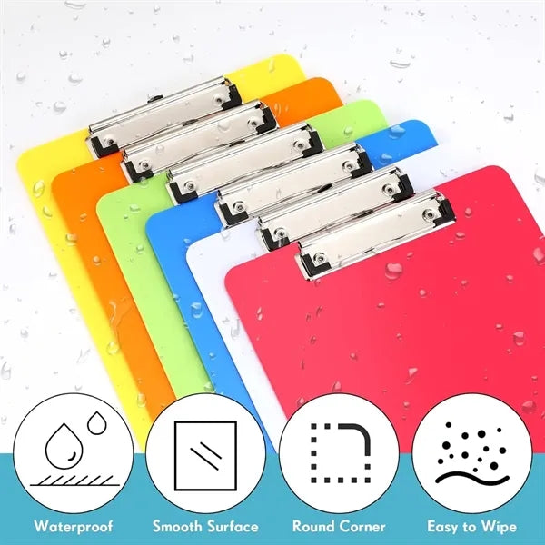 A4 Plastic Clipboards with Metal Clip