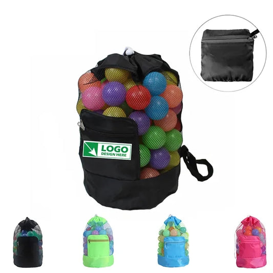 Large Foldable Mesh Drawstring Bag