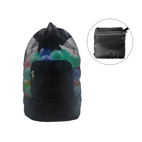 Large Foldable Mesh Drawstring Bag