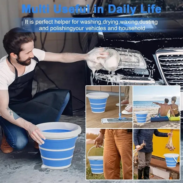 2.6 Gallon Portable Collapsible PP Bucket w/Handle
