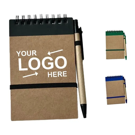 Spiral Notebook with Built-In Pen Holder