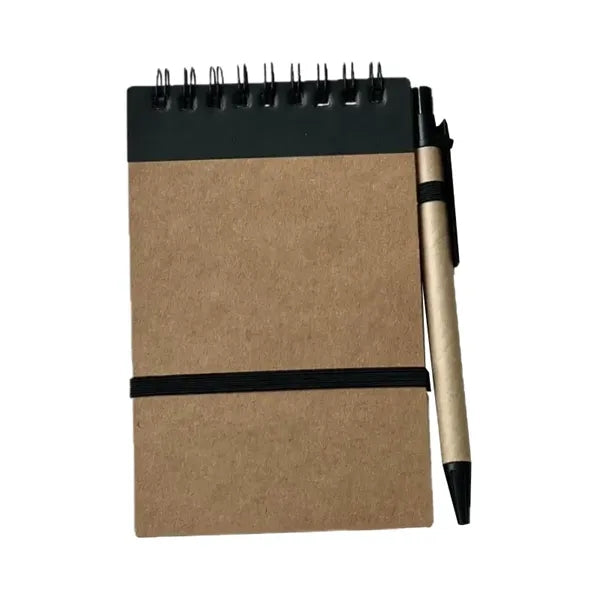 Spiral Notebook with Built-In Pen Holder