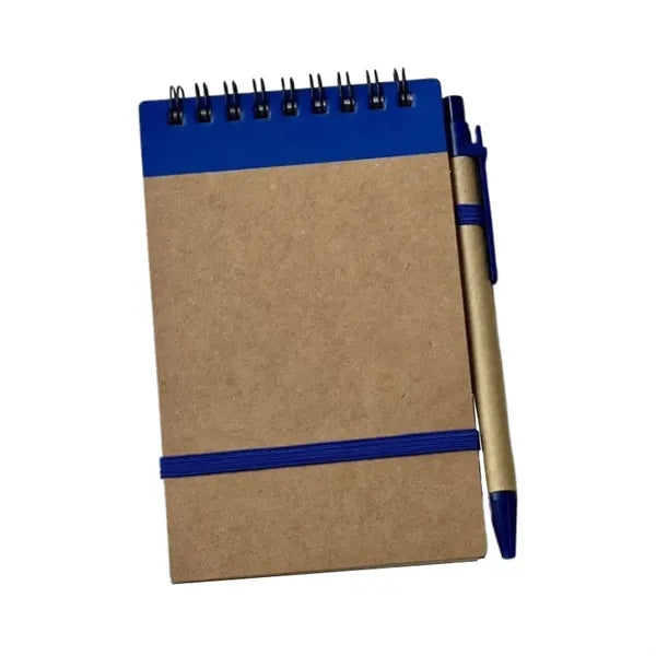 Spiral Notebook with Built-In Pen Holder