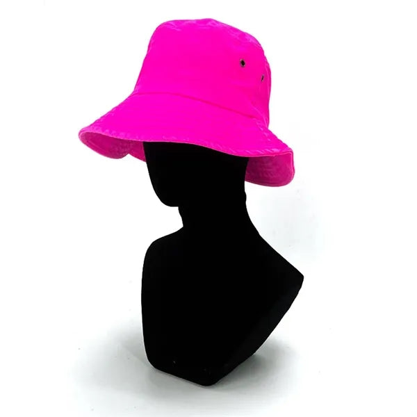 Cotton Breathable Fluorescent Bucket Hat