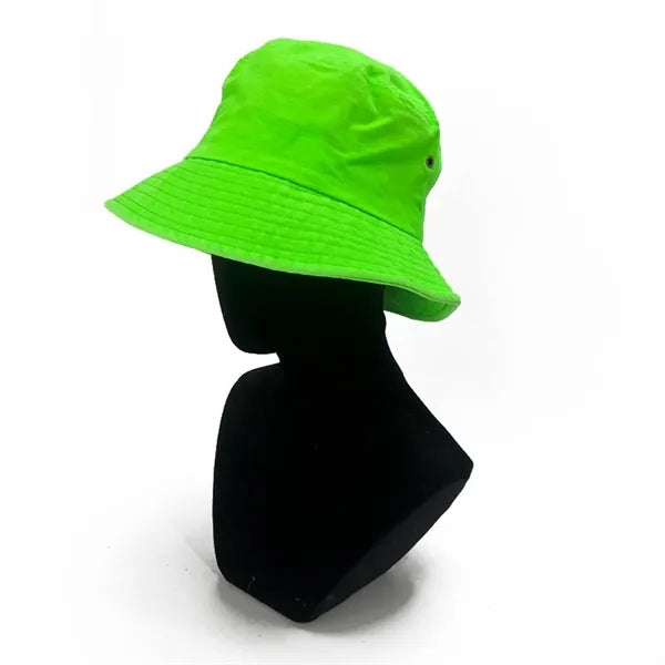 Cotton Breathable Fluorescent Bucket Hat