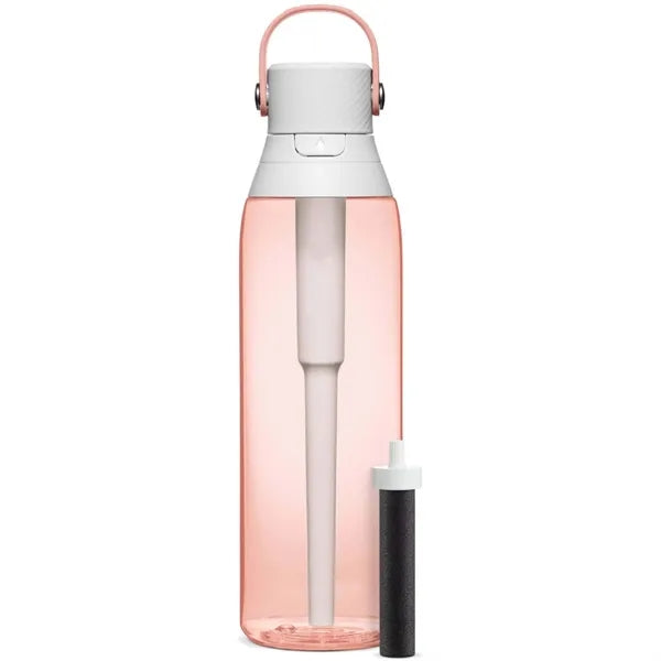 26oz Portable Plastic Filter Water Bottle w/ Straw