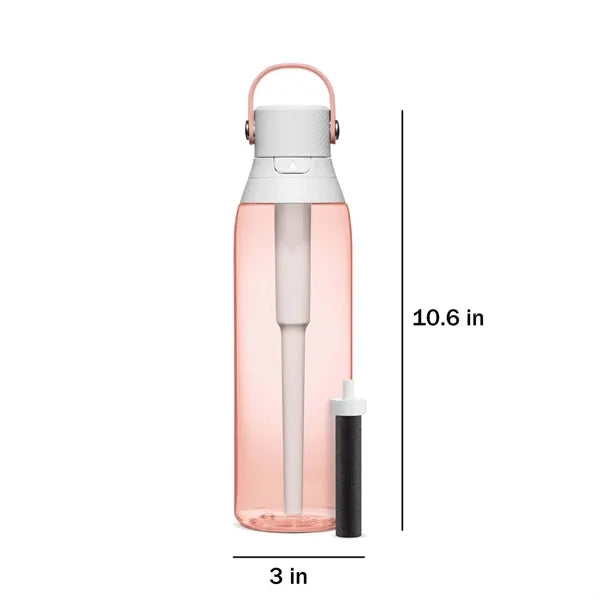 26oz Portable Plastic Filter Water Bottle w/ Straw