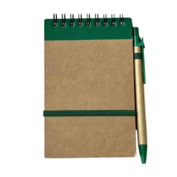 A5 Lined Spiral Notebook w/ Pen