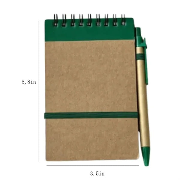 A5 Lined Spiral Notebook w/ Pen